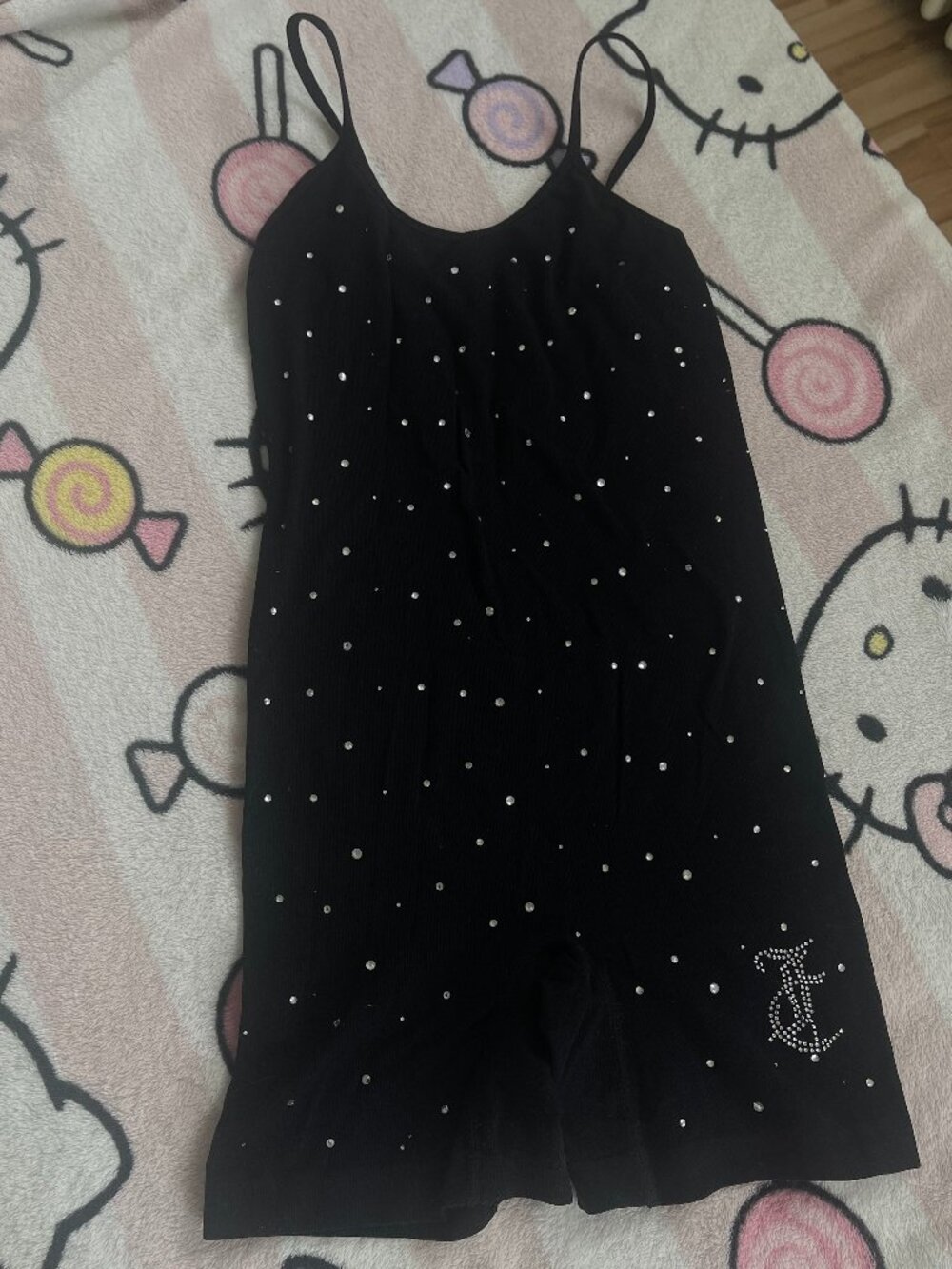 Juicy Couture shorts bodysuit w Rhinestones